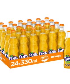 Fanta Orange Carbonated Soft Drink – 330ml Glass Bottles (Pack of 24)